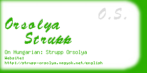 orsolya strupp business card
